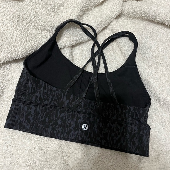 Lululemon Athletica Black Patterned Energy Bra - 6 - Picture 3 of 4